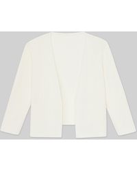 Lafayette 148 New York - Petite Finespun Voile Open-front Cropped Cardigan - Lyst