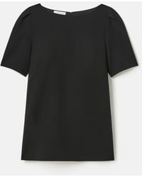Lafayette 148 New York - Responsible Finesse Crepe Puff Sleeve Blouse - Lyst