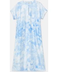 Lafayette 148 New York - Eco Flora Print Silk Twill T-shirt Dress - Lyst