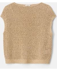 Lafayette 148 New York - Lafayette 148 Ny Cotton Silk Knit Open Stitch Pullover Tank - Lyst