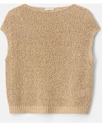 Lafayette 148 New York - Cotton Silk Knit Open Stitch Pullover Tank - Lyst