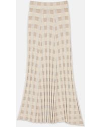 Lafayette 148 New York - Gingham Responsible Matte Crepe Knit Asymmetric Skirt - Lyst