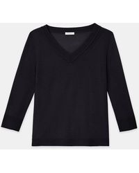 Lafayette 148 New York - Plus Size Fine Gauge Cashmere V-neck Sweater - Lyst