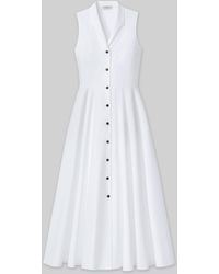 Lafayette 148 New York - Organic Cotton Poplin Sleeveless Shirtdress - Lyst