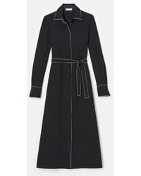 Lafayette 148 New York - Responsible Finesse Crepe Piped Belted Shirtdress - Lyst