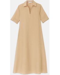Lafayette 148 New York - Organic Linen Short Sleeve Popover Dress - Lyst