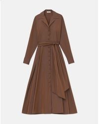 Lafayette 148 New York - Lafayette 148 Ny Recycled Taffeta Notch Collar Dress - Lyst