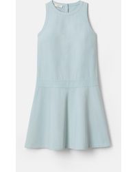 Lafayette 148 New York - Petite Stretch Cotton Drop Waist Sleeveless Dress - Lyst