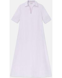 Lafayette 148 New York - Organic Linen Short Sleeve Popover Dress - Lyst