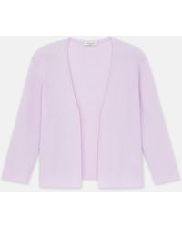 Lafayette 148 New York - Petite Finespun Voile Open-front Cropped Cardigan - Lyst