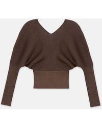 Lafayette 148 New York - Lafayette 148 Ny Finespun Voile Ribbed Blouson Sweater - Lyst