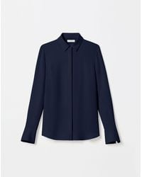 Lafayette 148 New York - Petite Silk Georgette Button Blouse - Lyst