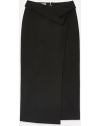 Lafayette 148 New York - Double Face Wool-cashmere Foldover Midi Skirt - Lyst