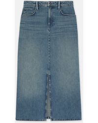 Lafayette 148 New York - L148 Denim Slit Front Midi Skirt - Lyst