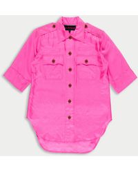 La Fetiche - Alice Silk Utility Shirt - Lyst