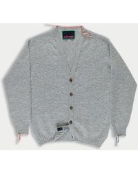 La Fetiche - Beaton Brushed V-Neck Cardigan - Lyst