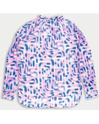 La Fetiche - Vivienne Lightweight Printed Cotton Voile Blouse - Lyst