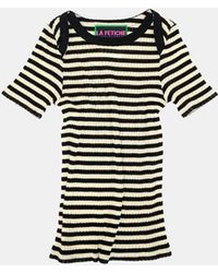 La Fetiche - Jaja Striped Short Sleeve Top - Lyst