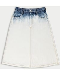 La Fetiche - Poppy Denim Mid Length Skirt - Lyst