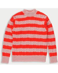 La Fetiche - Kurt Striped Cable Sweater - Lyst