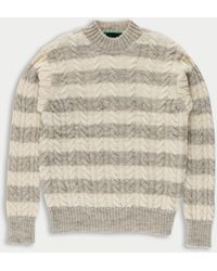 La Fetiche - Kurt Striped Cable Sweater - Lyst