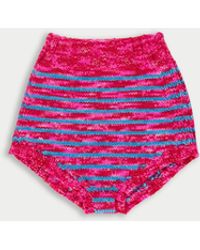 La Fetiche - Edie Handknitted Striped Pants - Lyst
