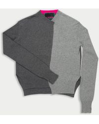 La Fetiche - William Handframed Patched Lambswool Sweater - Lyst