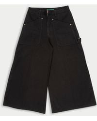 La Fetiche - Honey High Waisted Deep Denim Culottes With Carpenter/Workwear Details - Lyst