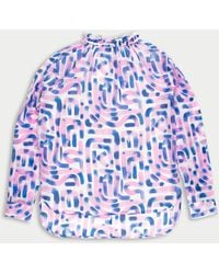 La Fetiche - Vivienne Lightweight Printed Cotton Voile Blouse - Lyst