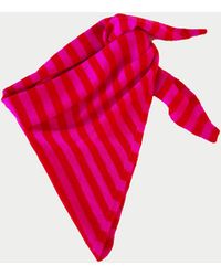 La Fetiche - Liva X Striped Triangle Scarf - Lyst