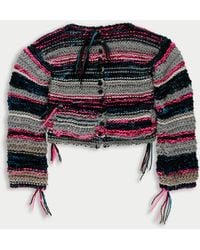 La Fetiche - Fleur Hand Knitted Cardigan - Lyst