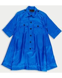 La Fetiche - Alicia Silk Utility Mini Dress - Lyst