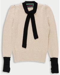 La Fetiche - Gloria Neck Tie Sweater - Lyst