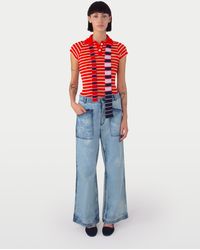 La Fetiche - Micka Striped Polo Top - Lyst