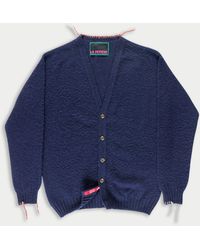 La Fetiche - Beaton Brushed V-Neck Cardigan - Lyst