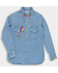 La Fetiche - Ono Stone Washed Denim Shirt - Lyst