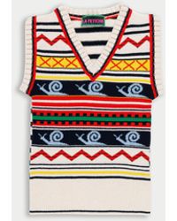 La Fetiche - Stardust V-Neck Sweater Vest - Lyst