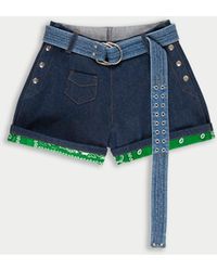 La Fetiche - Marguerite Raw Denim Short - Lyst