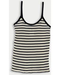 La Fetiche - Jade Striped Fine Weight Ribbed Cami Top - Lyst