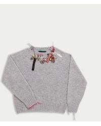 La Fetiche - Amy Embellished Crew Neck Sweater - Lyst