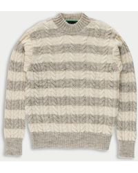 La Fetiche - Kurt Striped Cable Sweater - Lyst