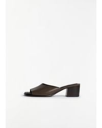 Lemaire - Square Heeled Leather Mules - Lyst