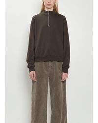 AURALEE - Super High Gauge Sweat Half Zip Pullover - Lyst