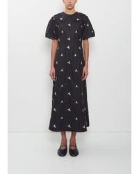 Simone Rocha - Puff Sleeve Petal Collar Dress - Lyst