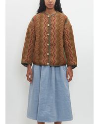 Visvim - Wool Linen Reversible Jacquard Blanket Liner Jacket - Lyst
