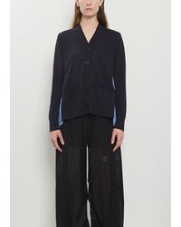 Sacai - Poplin X Cotton Knit Cardigan - Lyst