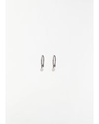 Raphaele Canot - Set Free Bg Pave Mini Hoops 0.40 Cts - Lyst