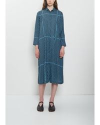 Minä Perhonen - Stick Slash Silk Cotton Dress - Lyst