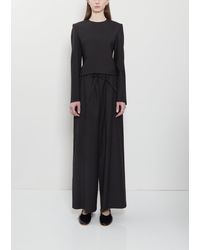 TOTEME - Drawstring Dinner Wool Trousers - Lyst