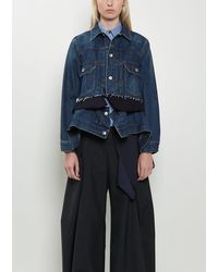 Sacai - Denim X Wool Melton Jacket - Lyst
